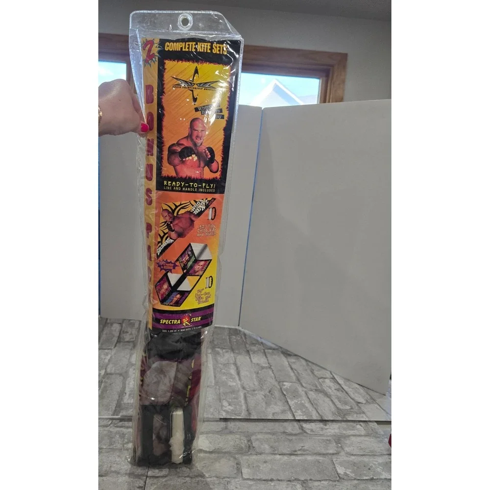 Vtg 90s WCW Marvel Spectra Star Pop Box  Kite 29